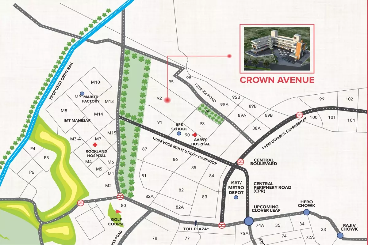 GLS Crown avenue Location map